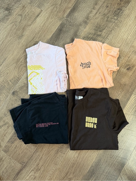 Dutch Bros Tops - Bundle of 4 authentic Dutch Bros graphic/work tees — all size Medium.